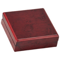 Presentation Rosewood Box For 2 1/2" Medal - Laser Engraved - Flexibrass Plate